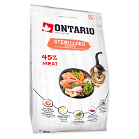 ONTARIO Cat Sterilised Salmon granule pre mačky 1 ks, Hmotnosť balenia (g): 6,5 kg