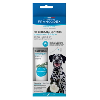 FRANCODEX Dental Kit zubná pasta 70 g + kefka pre psov